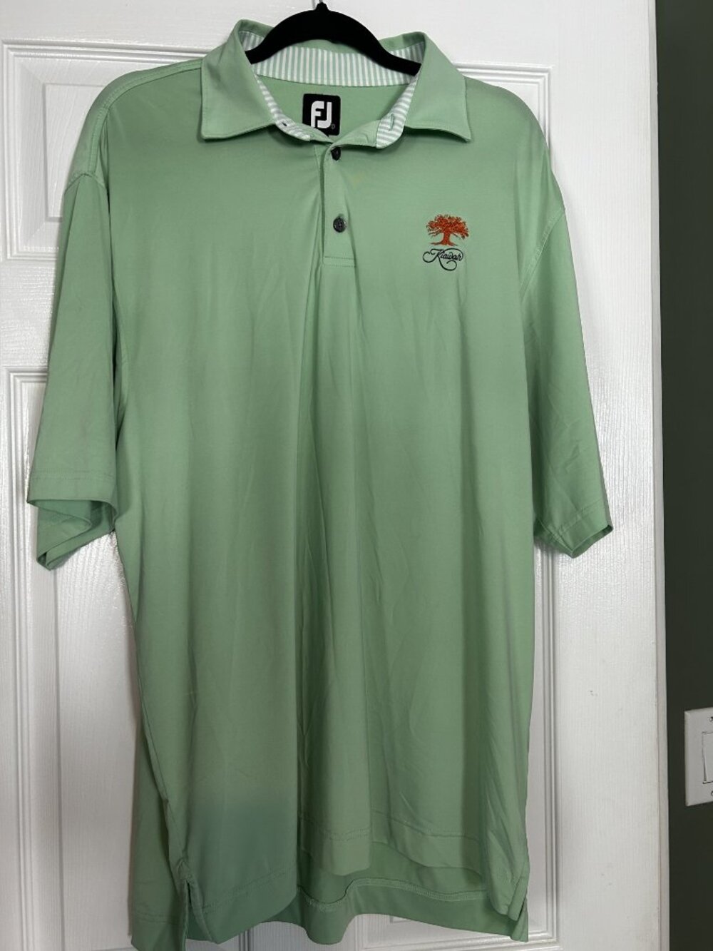FootJoy FJ Kiawah Island Golf Polo Light Green Performance Stretch Men's L